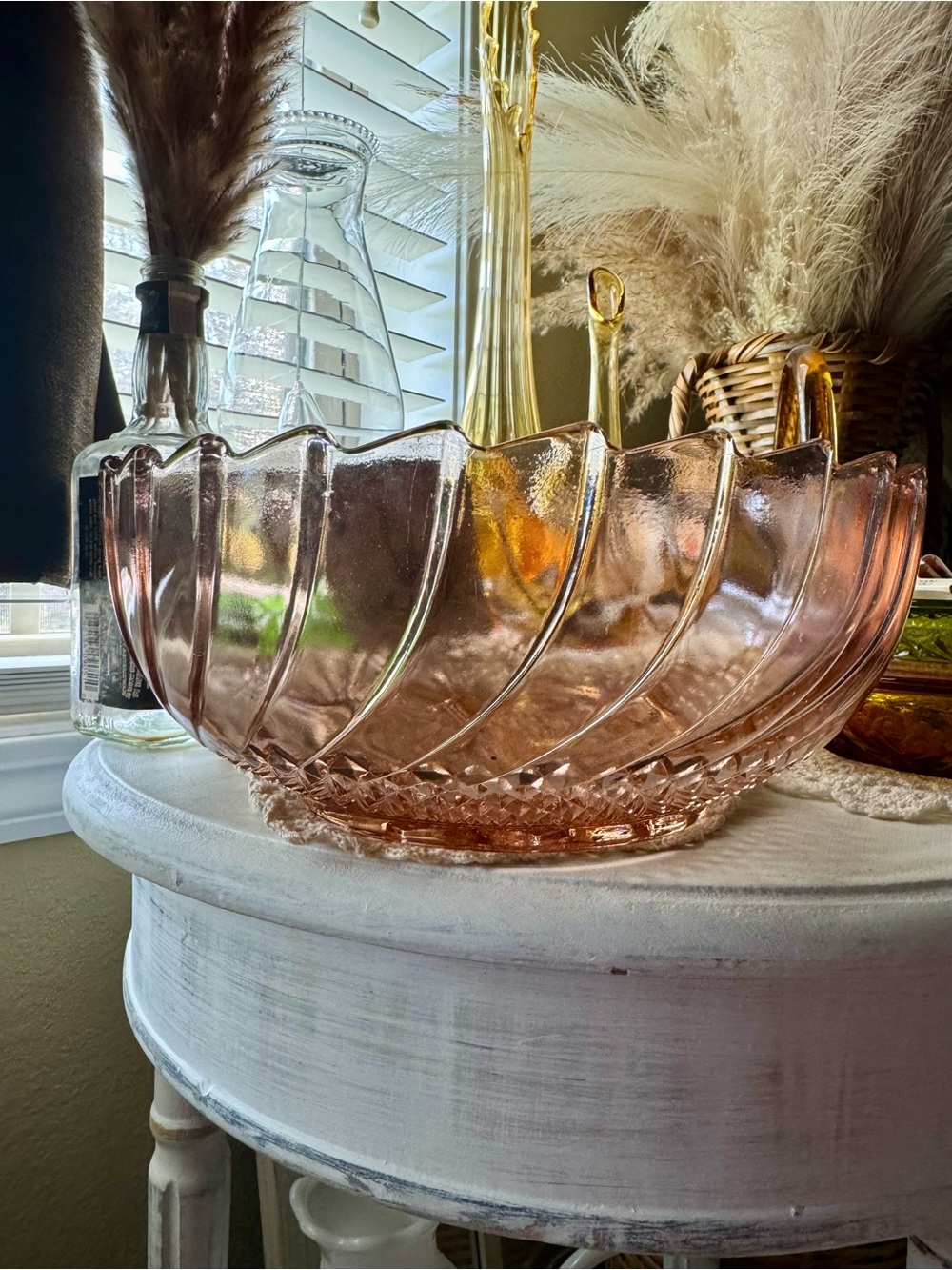 Pink Depression Glass Bowl